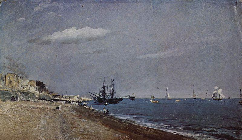 John Constable Beach of Brighton with sailing boats oil painting image